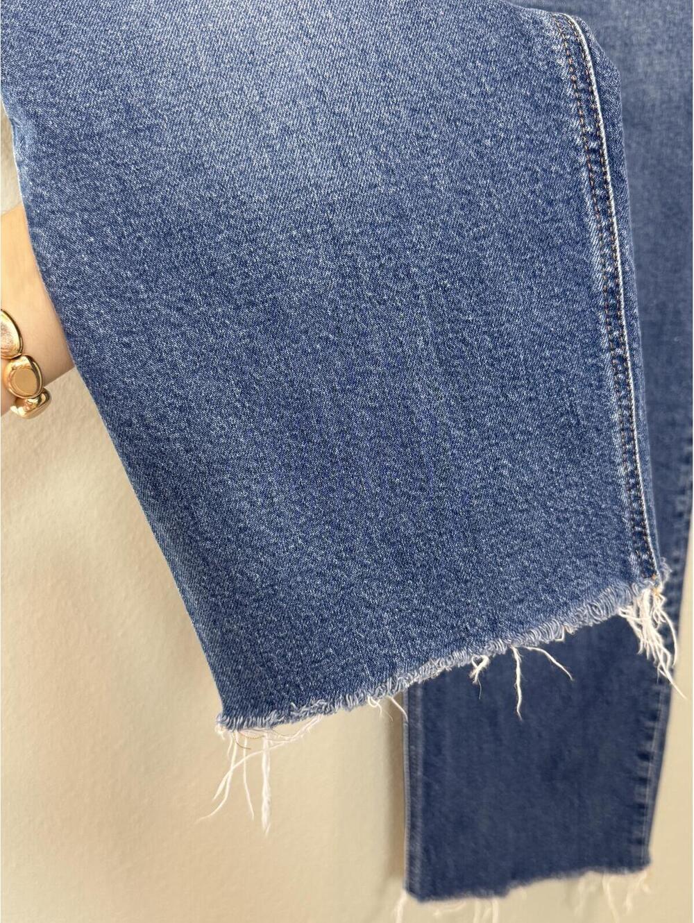 J. Crew Classic Straight Medium Wash Cotton Denim Jean - Women's 32 - Picture 3 of 6